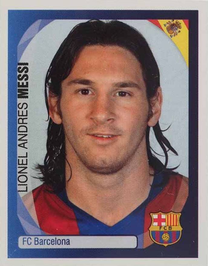 2007 Panini UEFA Champions League Sticker Lionel Messi #58 Soccer Card