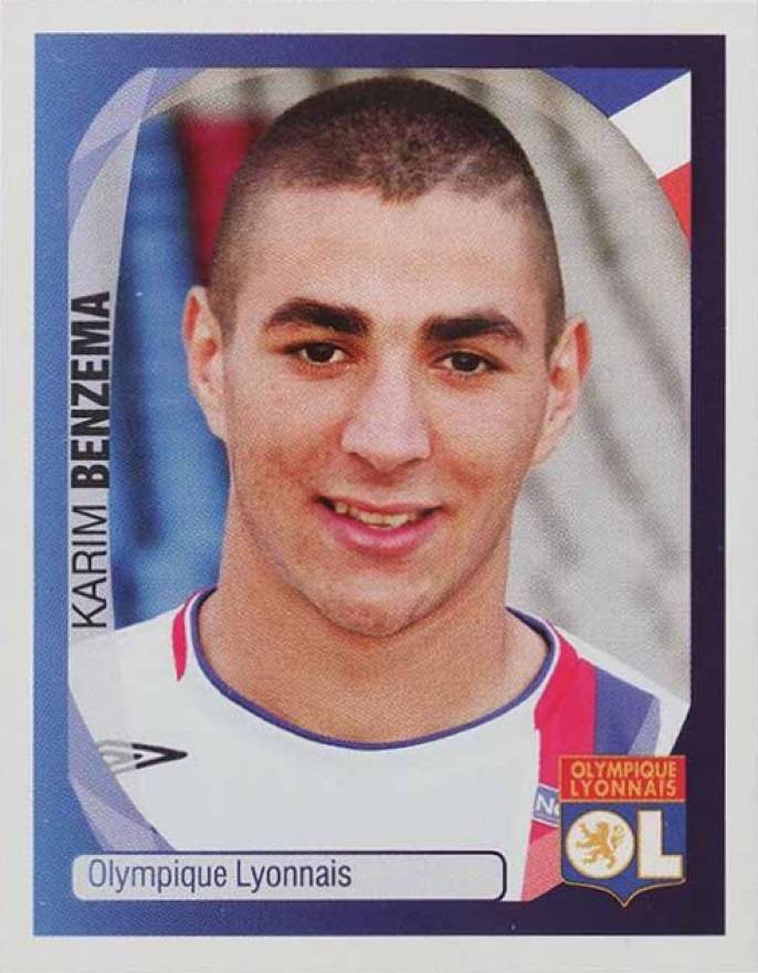 2007 Panini UEFA Champions League Sticker Karim Benzema #228 Soccer Card