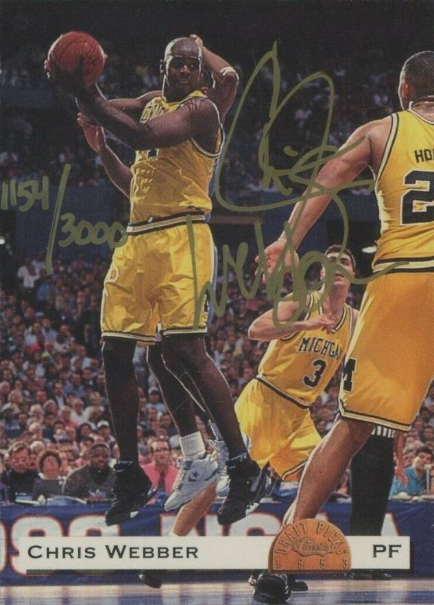 1993 Classic Draft Picks Chris Webber # Basketball Card
