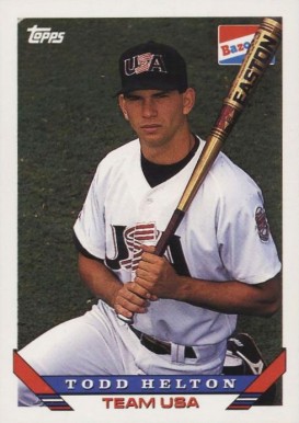 1993 Bazooka Team USA Todd Helton #11 Baseball Card