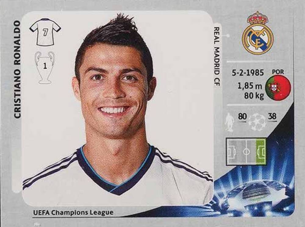 2012 Panini UEFA Champions League Sticker Cristiano Ronaldo #242 Soccer Card