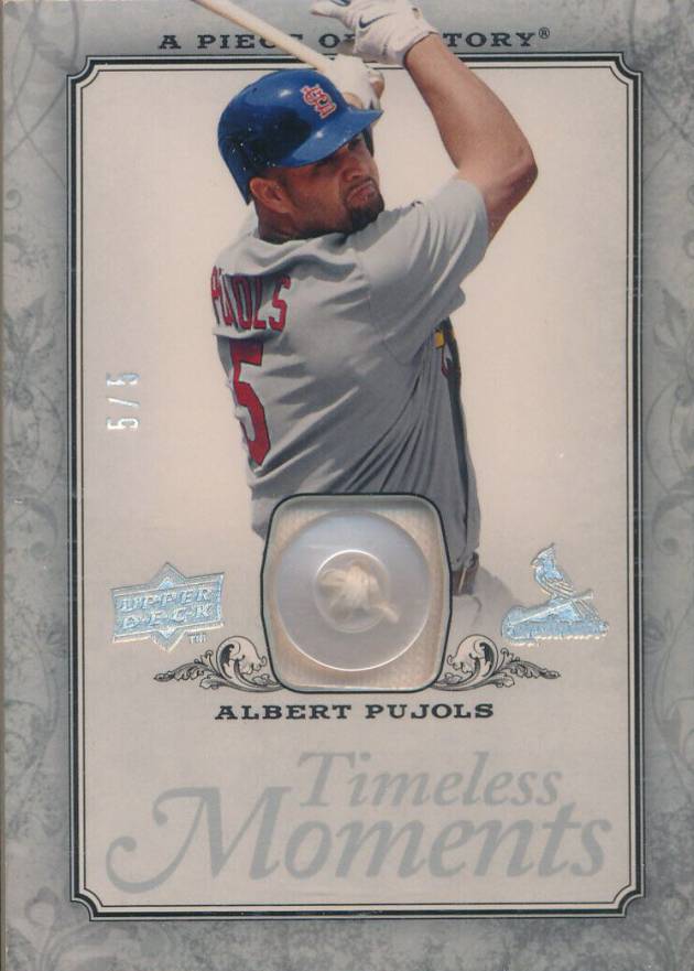 2008 Upper Deck A Piece of History - Timeless Moments Button Albert Pujols #47 Baseball Card