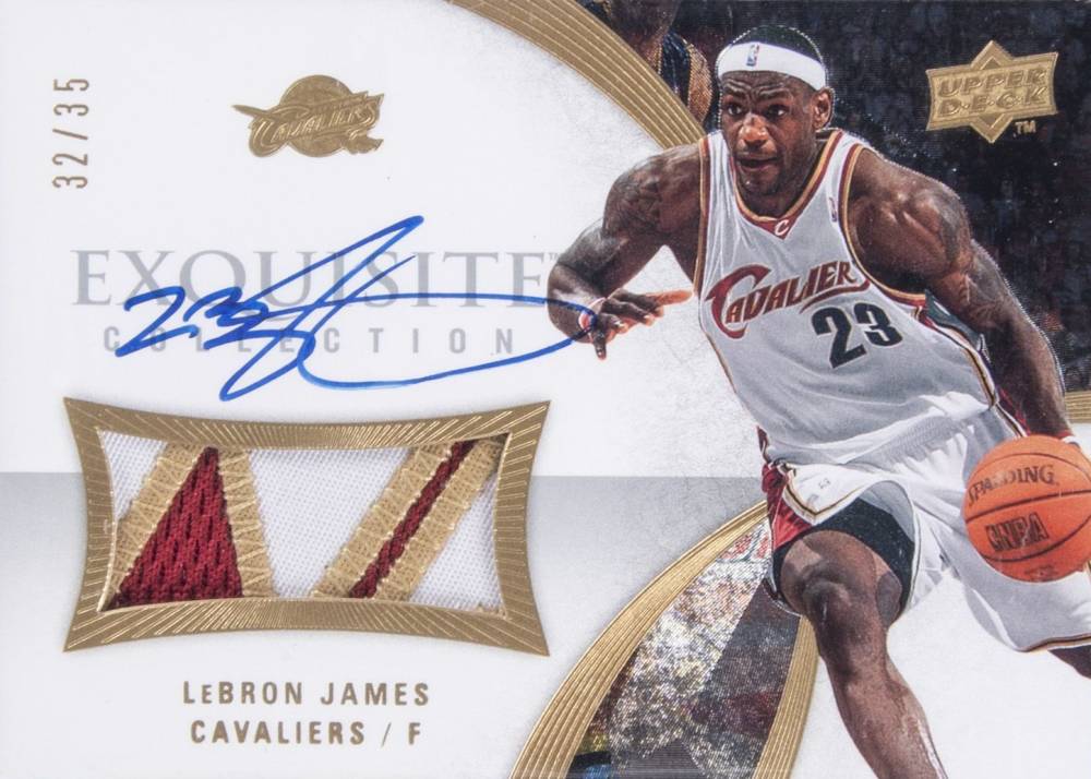2007 UD Exquisite Collection Autograph Patches LeBron James #EA-LJ	  Basketball Card