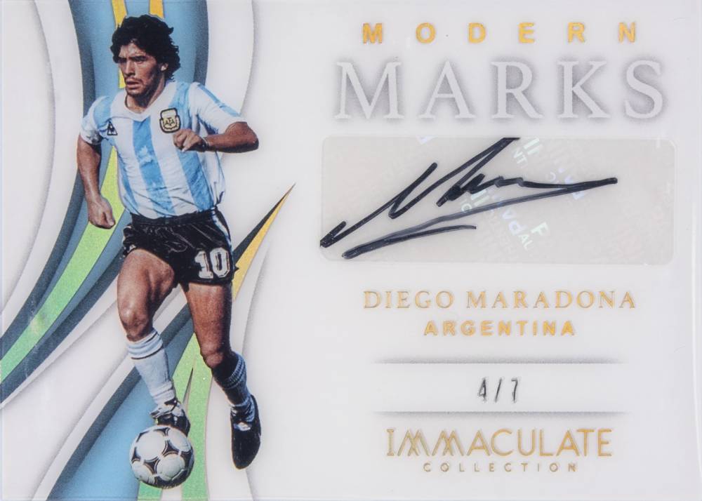 2018 Panini Immaculate Modern Marks Diego Maradona #DM Soccer Card
