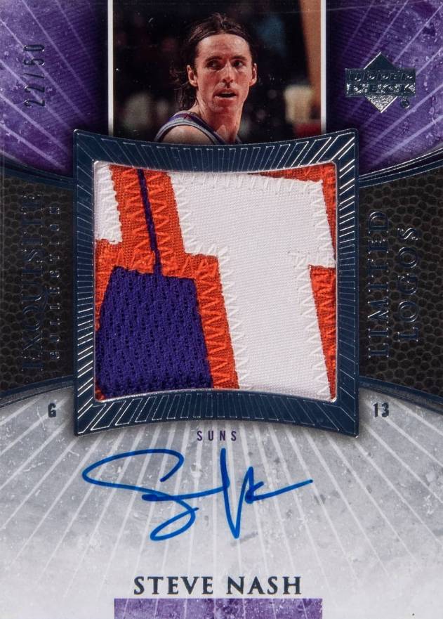 2005 Upper Deck Exquisite Collection Limited Logos Autograph Patch Steve Nash #LL-SN Basketball Card