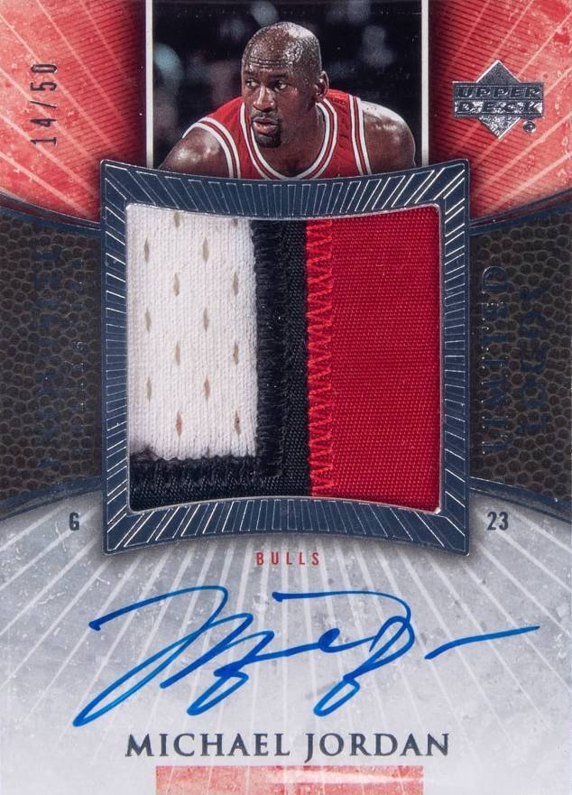 2005 Upper Deck Exquisite Collection Limited Logos Autograph Patch Michael Jordan #LL-MJ Basketball Card
