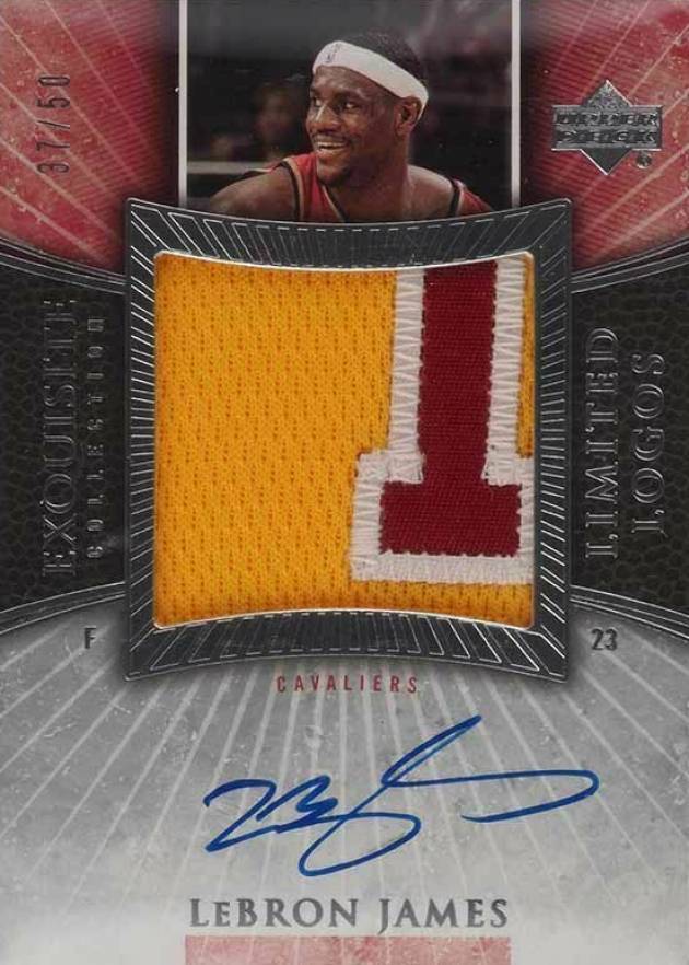2005 Upper Deck Exquisite Collection Limited Logos Autograph Patch LeBron James #LL-LJ Basketball Card