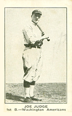 1921 Holsum Bread (1921) Joe Judge # Baseball Card