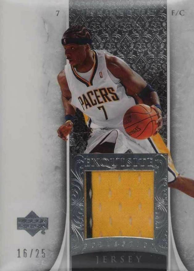 2005 Upper Deck Exquisite Collection Jermaine O'Neal #15-J Basketball Card