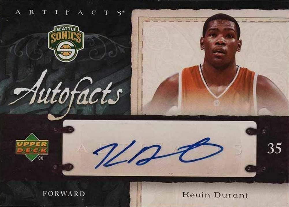 2007 Upper Deck Artifacts Autofacts Kevin Durant #AF-DU Basketball Card