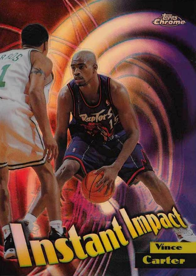 1998 Topps Chrome Instant Impact Vince Carter #I8 Basketball Card