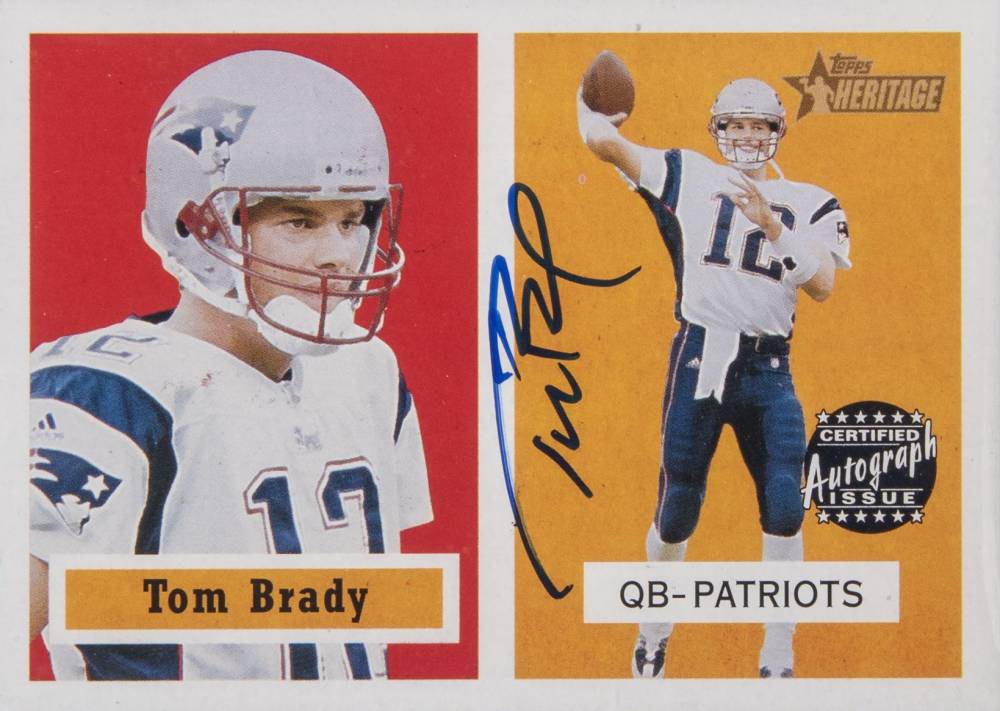 2002 Topps Heritage Real One Autographs Tom Brady #HR-TB Football Card
