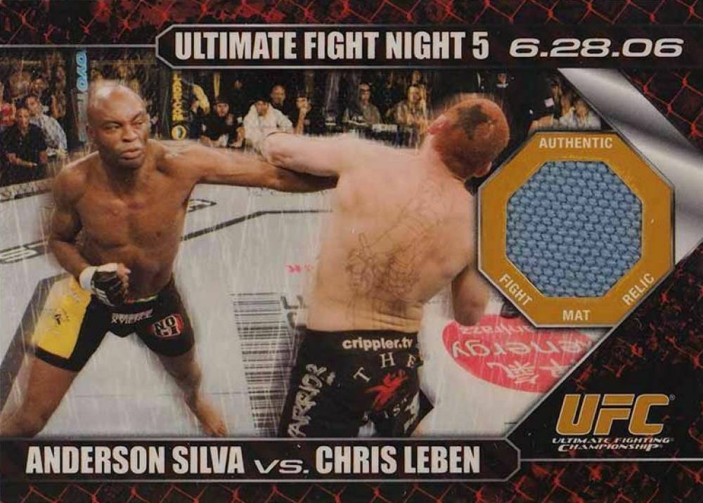 2009 Topps UFC Round 1 Debut Mat Relics Anderson Silva/Chris Leben #DMSL Other Sports Card