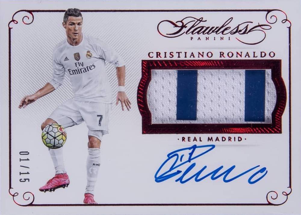 2016 Panini Flawless Patch Autograph Cristiano Ronaldo #PA-CR7	 Soccer Card