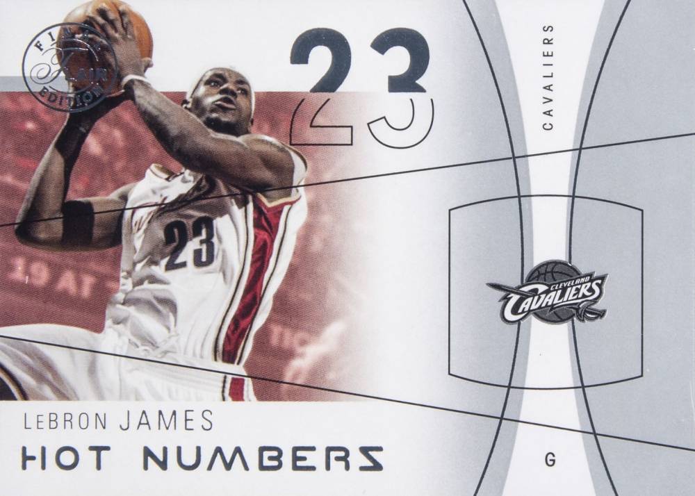2003 Flair Final Edition Hot Number LeBron James #30 Basketball Card