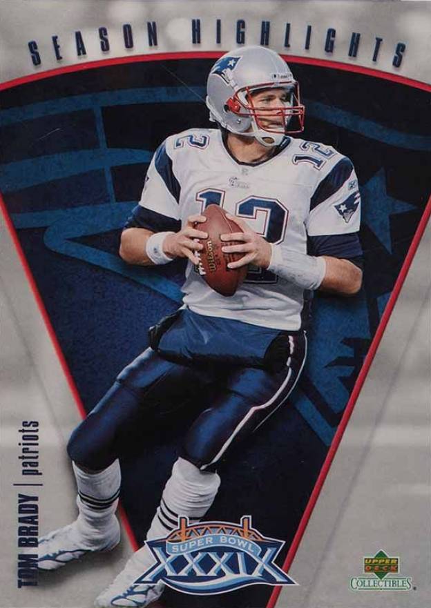 2005 Upper Deck Collectibles Super Bowl XXXIX Season Highlights Tom Brady #SH1 Football Card