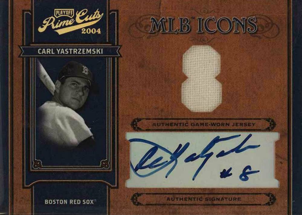 2004 Playoff Prime Cuts II MLB Icons Carl Yastrzemski #MLB10 Baseball Card