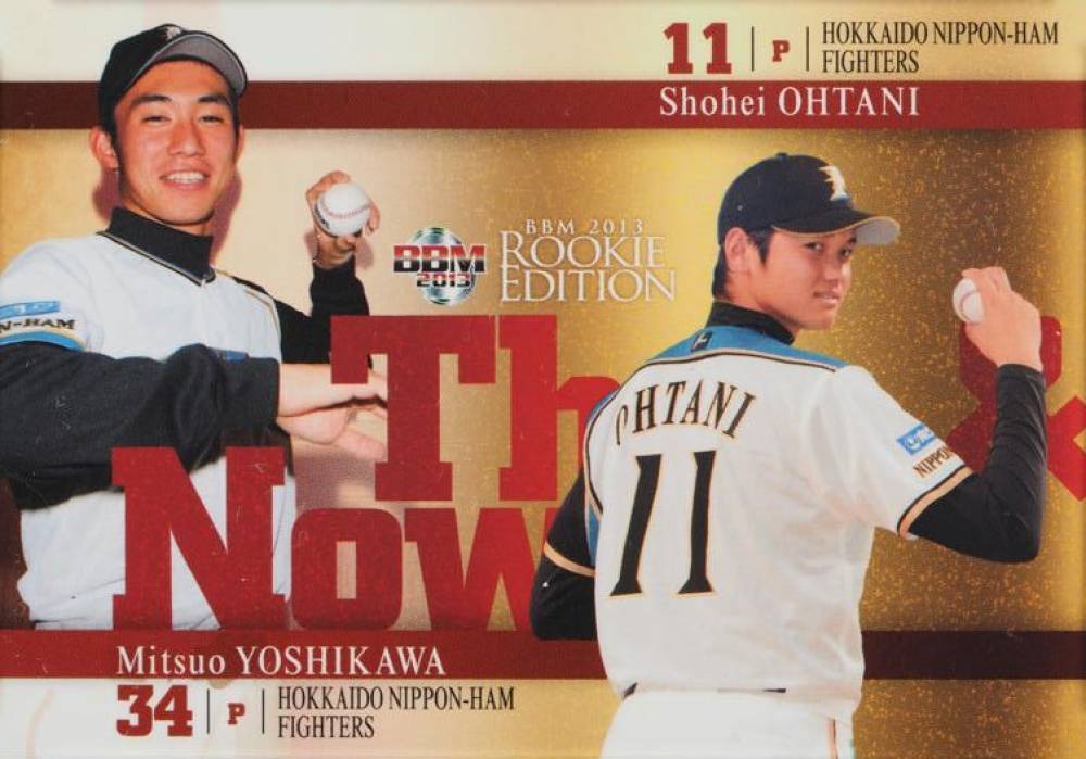2013 BBM Rookie Edition Then & Now Ohtani/Yoshikawa #90 Baseball Card