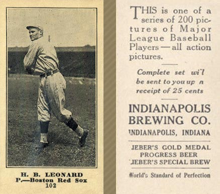1916 Indianapolis Brewing H. B. Leonard #102 Baseball Card