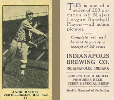 1916 Indianapolis Brewing Jack Barry #11 Baseball Card
