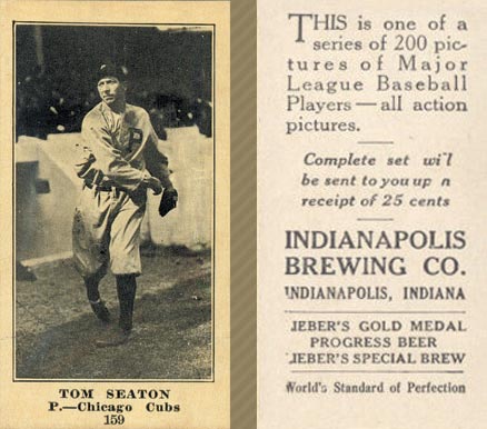 1916 Indianapolis Brewing Tom Seaton #159 Baseball Card