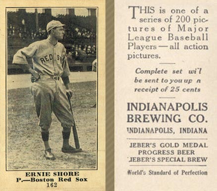 1916 Indianapolis Brewing Ernie Shore #162 Baseball Card