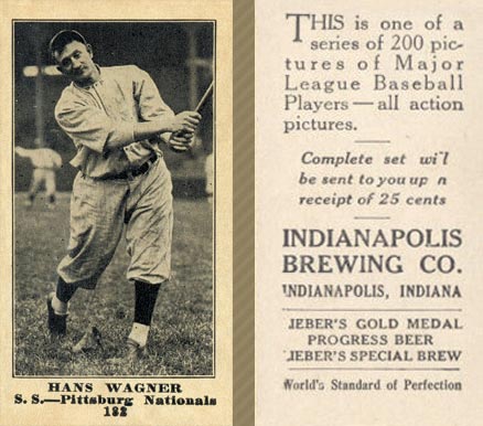 1916 Indianapolis Brewing Hans Wagner #182 Baseball Card