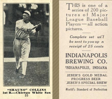 1916 Indianapolis Brewing Shauno Collins #35 Baseball Card