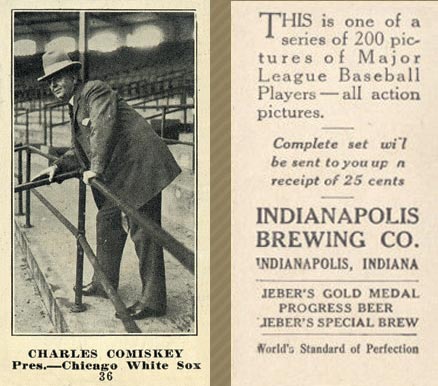 1916 Indianapolis Brewing Charles Comiskey #36 Baseball Card