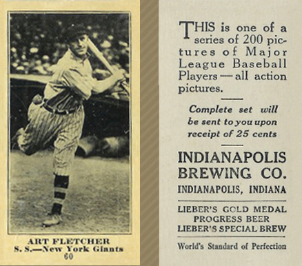 1916 Indianapolis Brewing Art Fletcher #60 Baseball Card
