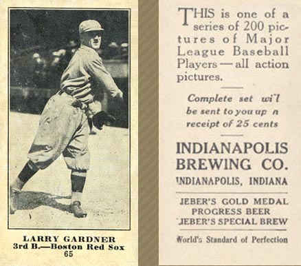 1916 Indianapolis Brewing Larry Gardner #65 Baseball Card