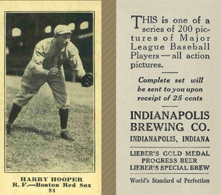 1916 Indianapolis Brewing Harry Hooper #84 Baseball Card