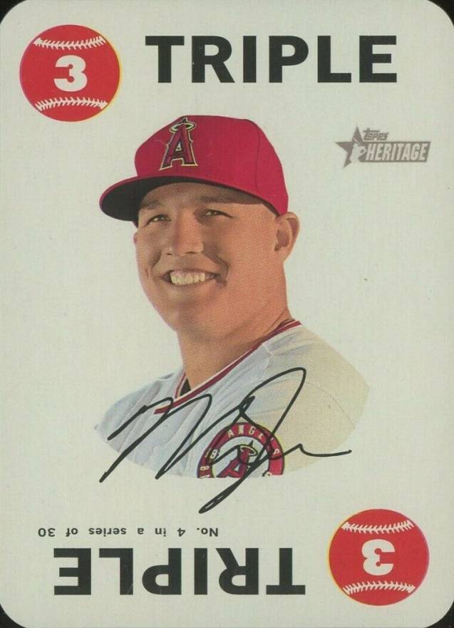 2017 Topps Heritage 1968 Topps Game Mike Trout #4 Baseball Card