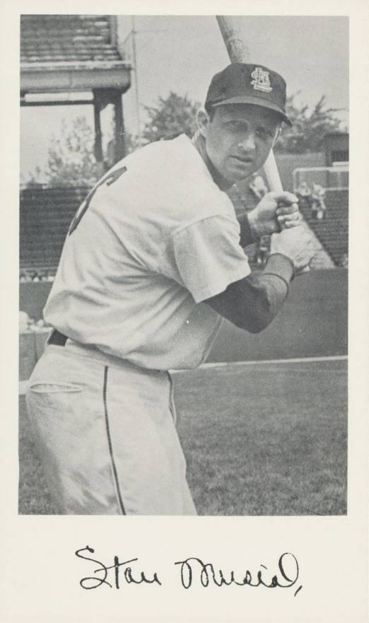 1958 Cardinals Postcards Stan Musial # Baseball Card