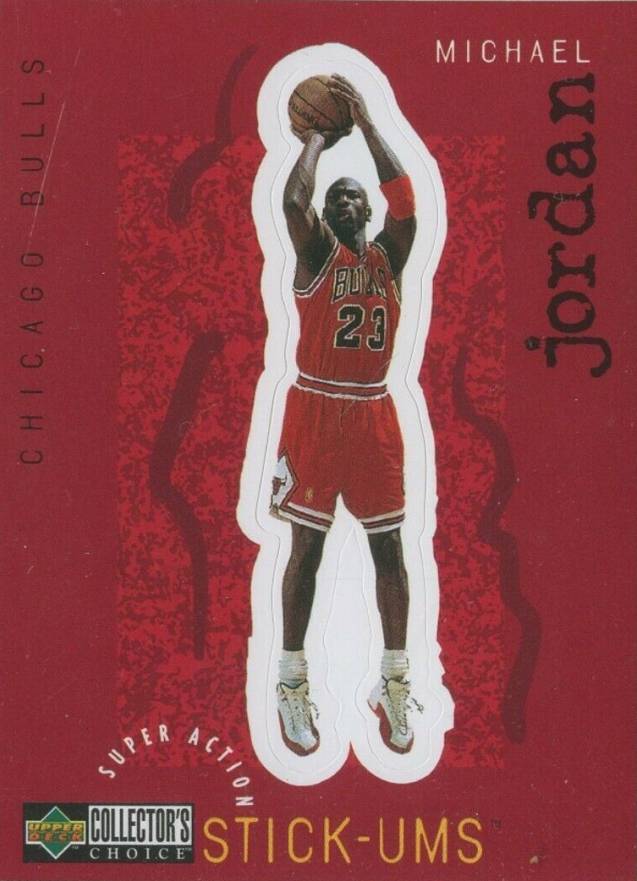 1997 Collector's Choice Stick-Ums Michael Jordan #S30 Basketball Card