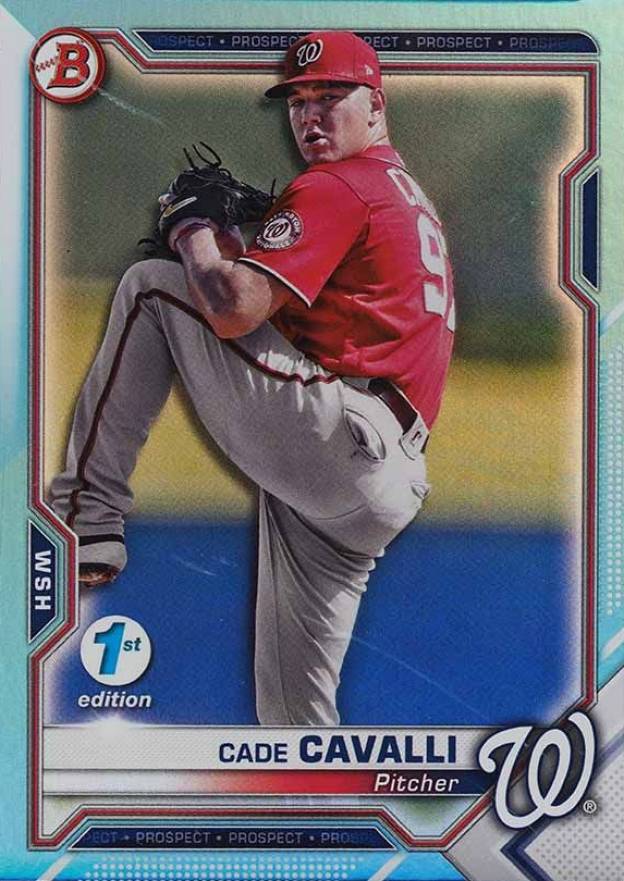 2021 Bowman 1st Edition Cade Cavalli #BFE99 Baseball Card