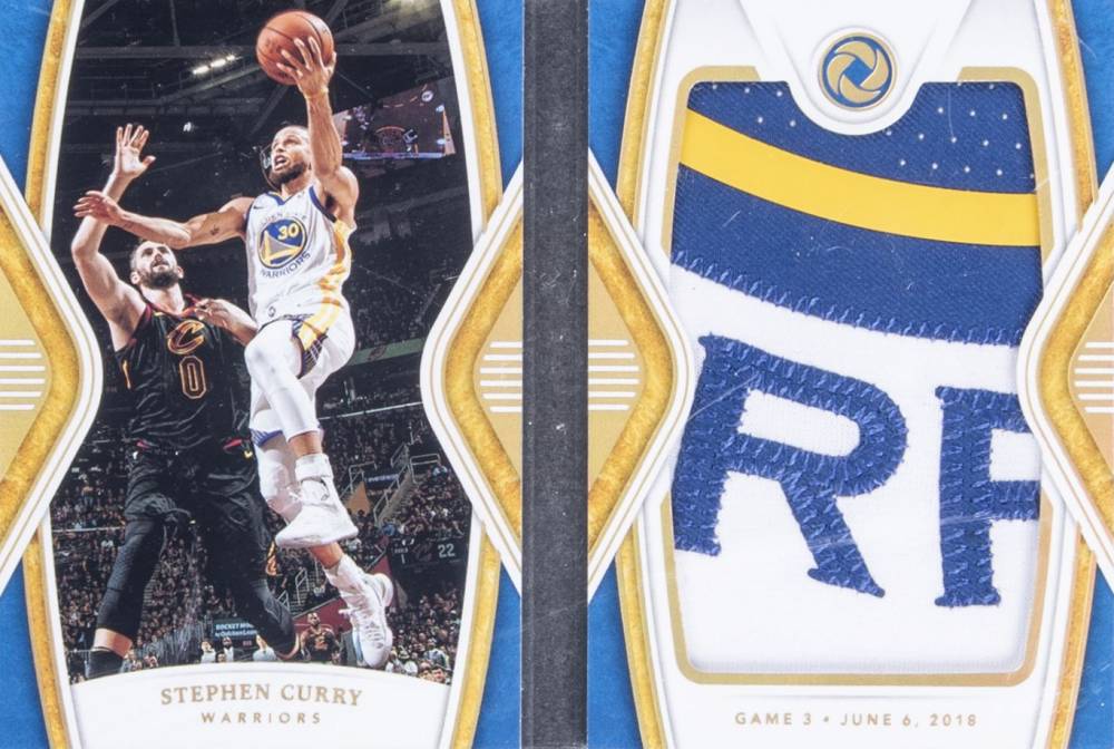 2018 Panini Opulence NBA Finals Patch Booklet Stephen Curry #11 Basketball Card