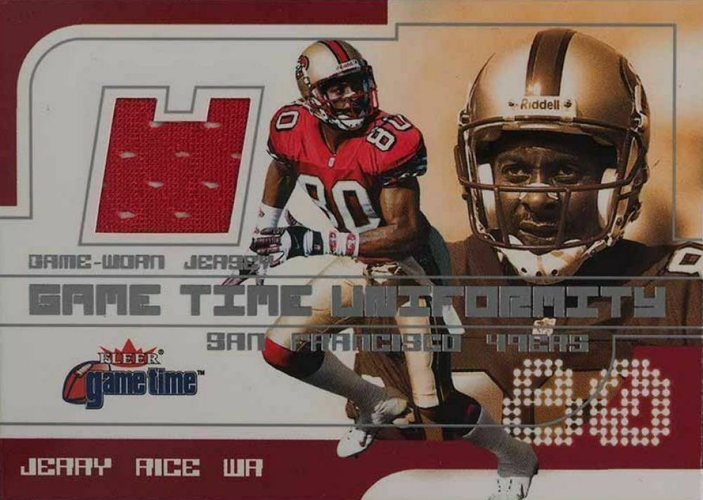 2001 Fleer Game Time Uniformity Jerry Rice # Football Card