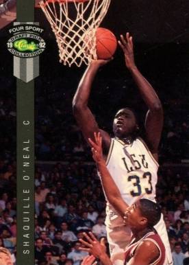 1992 Classic 4 Sport Shaquille O'Neal #1 Basketball Card