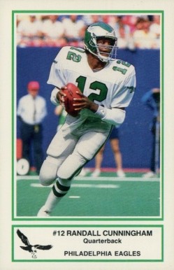 1986 Eagles Police Randall Cunningham #10 Football Card