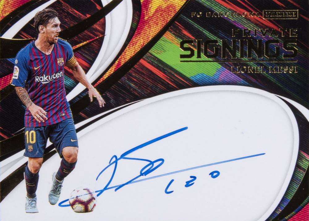 2020 Panini Obsidian Private Signings Lionel Messi #PSLM Soccer Card