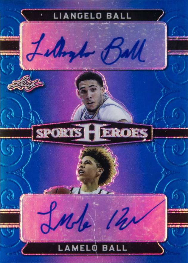 2018 Leaf Metal Sports Heroes Dual Autographs LaMelo Ball/Liangelo Ball #DA-01 Basketball Card