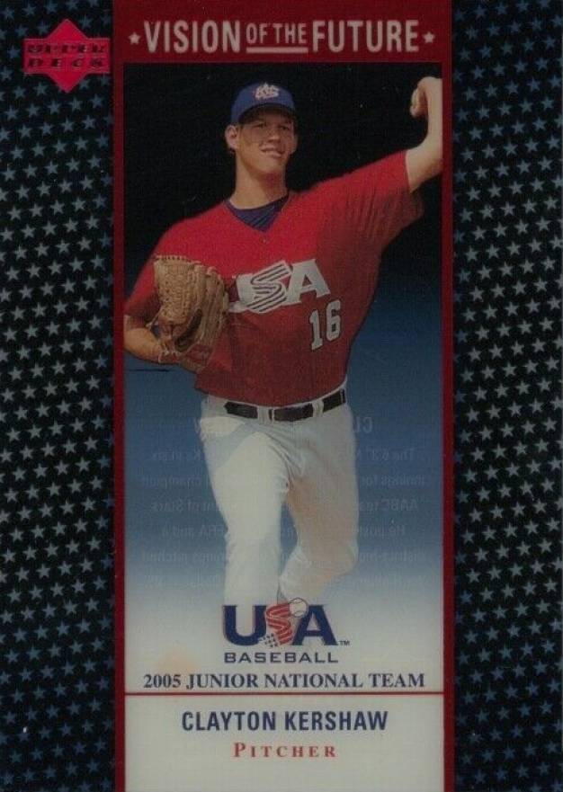 2005 Upper Deck USA Baseball National Team Vision of the Future Clayton Kershaw #A-35 Baseball Card