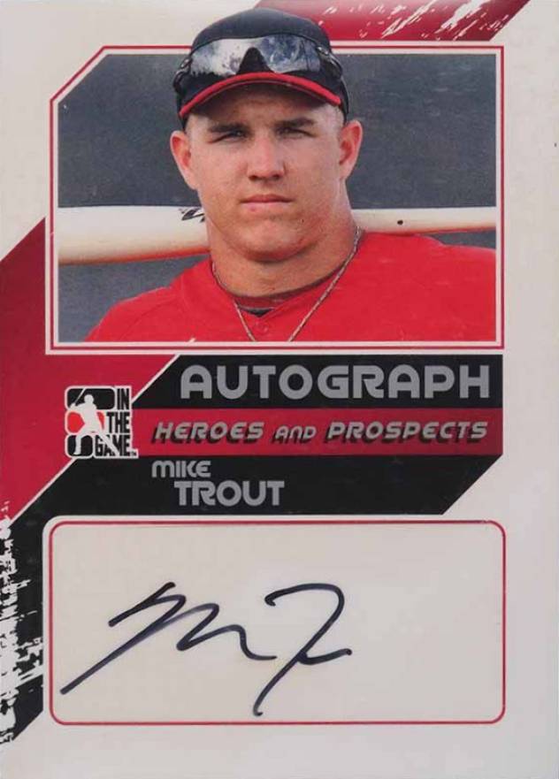 2011 In the Game Heroes and Prospects Autograph Mike Trout #A-MT2 Baseball Card