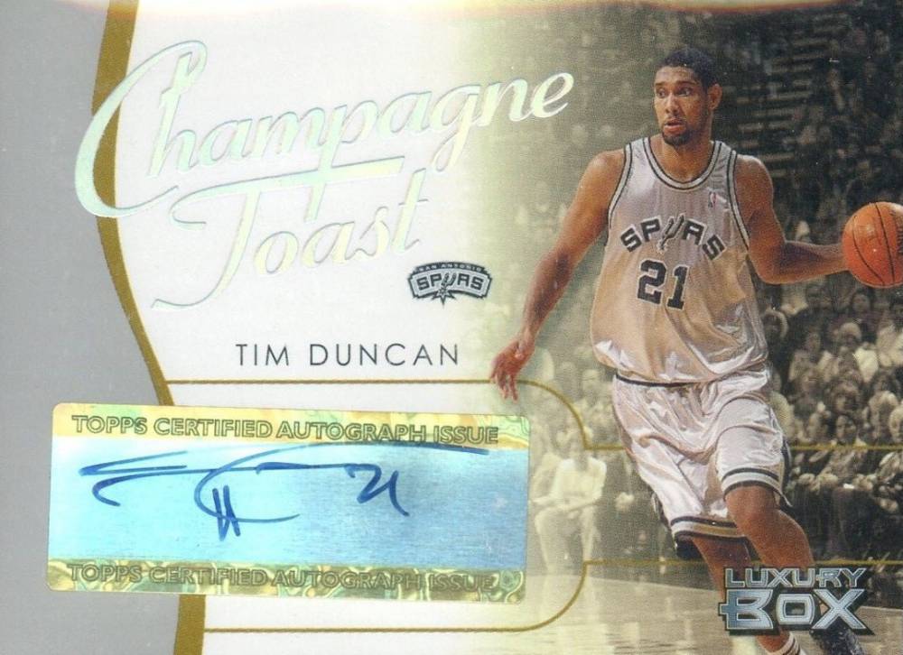 2004 Topps Luxury Box Champagne Toast Tim Duncan #CT-TD Basketball Card