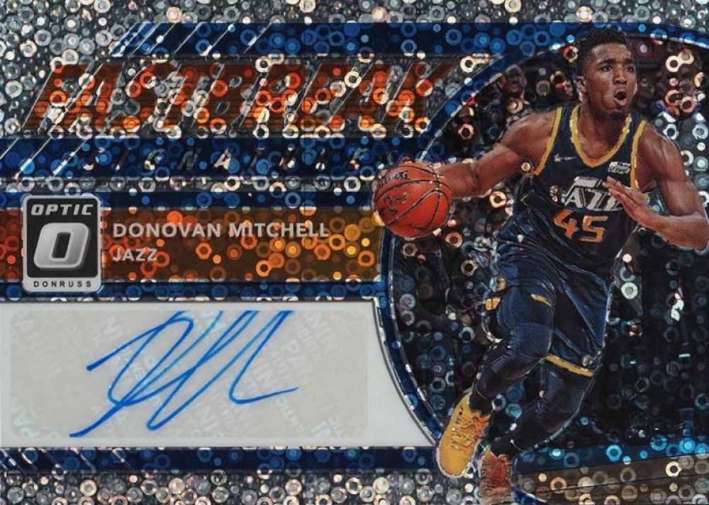 2017 Donruss Optic Fast Break Signatures Donovan Mitchell #DML Basketball Card