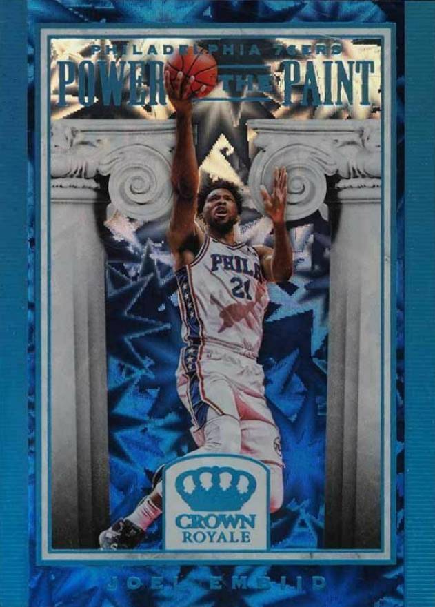 2018 Panini Crown Royale Power in the Paint Joel Embiid #13 Basketball Card