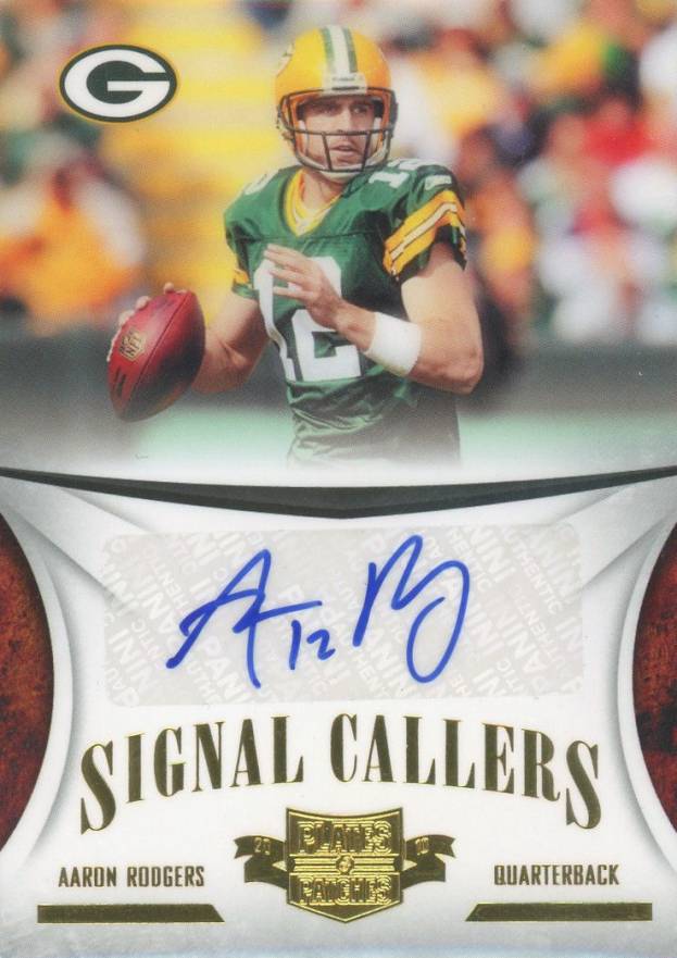 2010 Panini Plates & Patches Signal Callers Autographs Aaron Rodgers #1 Football Card