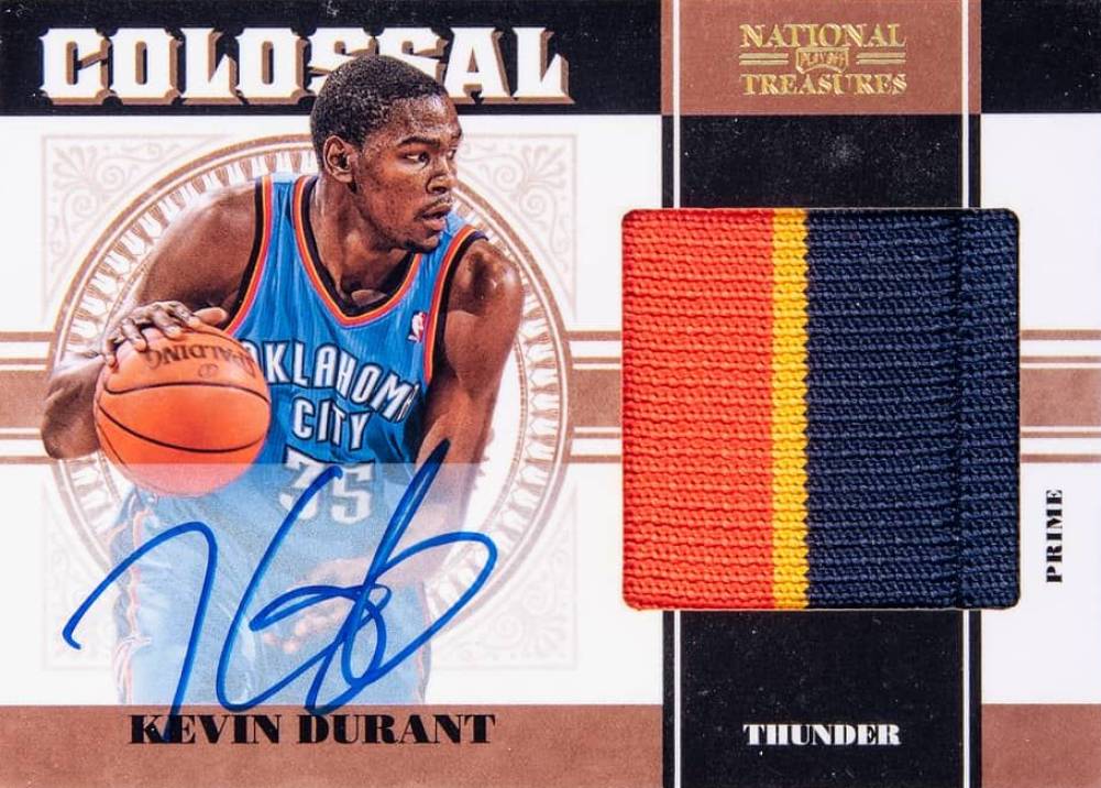 2010 Playoff National Treasures Colossal Materials Kevin Durant #1 Basketball Card