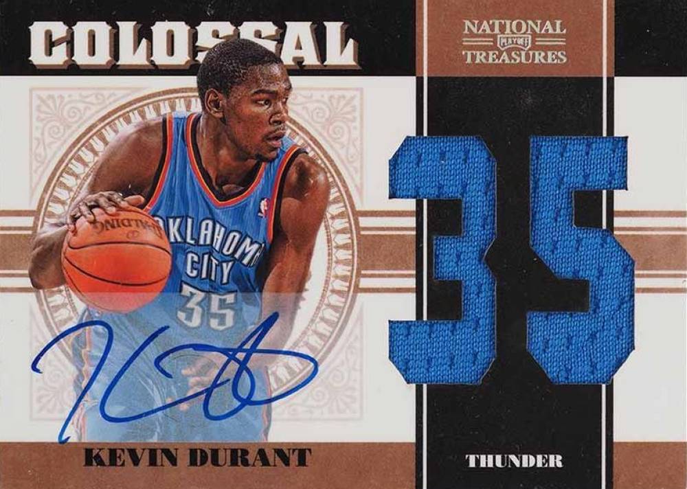 2010 Playoff National Treasures Colossal Materials Kevin Durant #1 Basketball Card